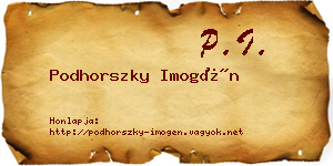Podhorszky Imogén névjegykártya